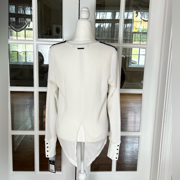 NWT Sold Out Blanc Noir Moto Henley Sz M - Picture 3 of 7